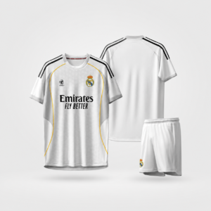Áo Đấu Real Madrid Sân Nhà 2025-2026 Trắng Bạc