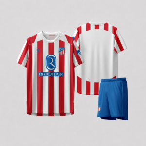 Áo bóng đá Atletico Madrid 2025-26 – Đỏ Trắng truyền thống