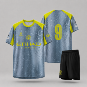 Áo Bóng Đá Manchester City Sân Khách 2025-26 – Xám Neon Cá Tính